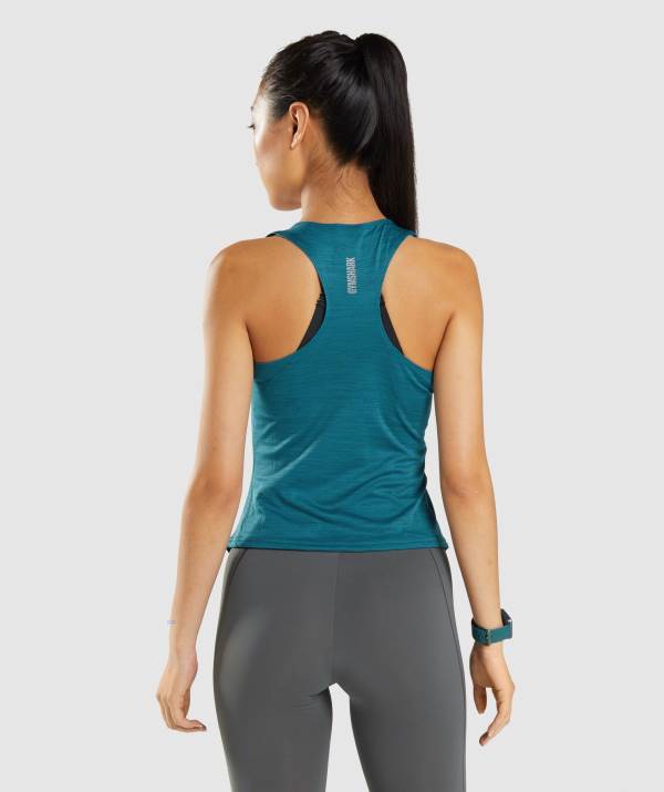 Damske Tielko Gymshark Speed Tyrkysové | EC2913847